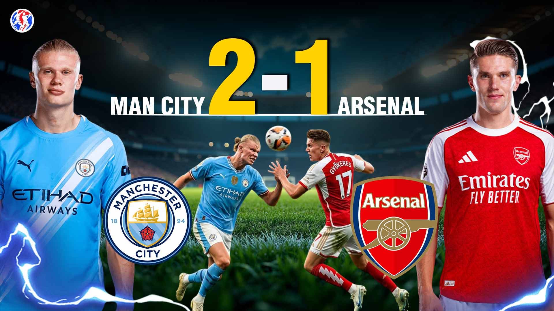 Haaland Stars In Man City’s 2-1 Win vs Arsenal In Premier League Title Battle